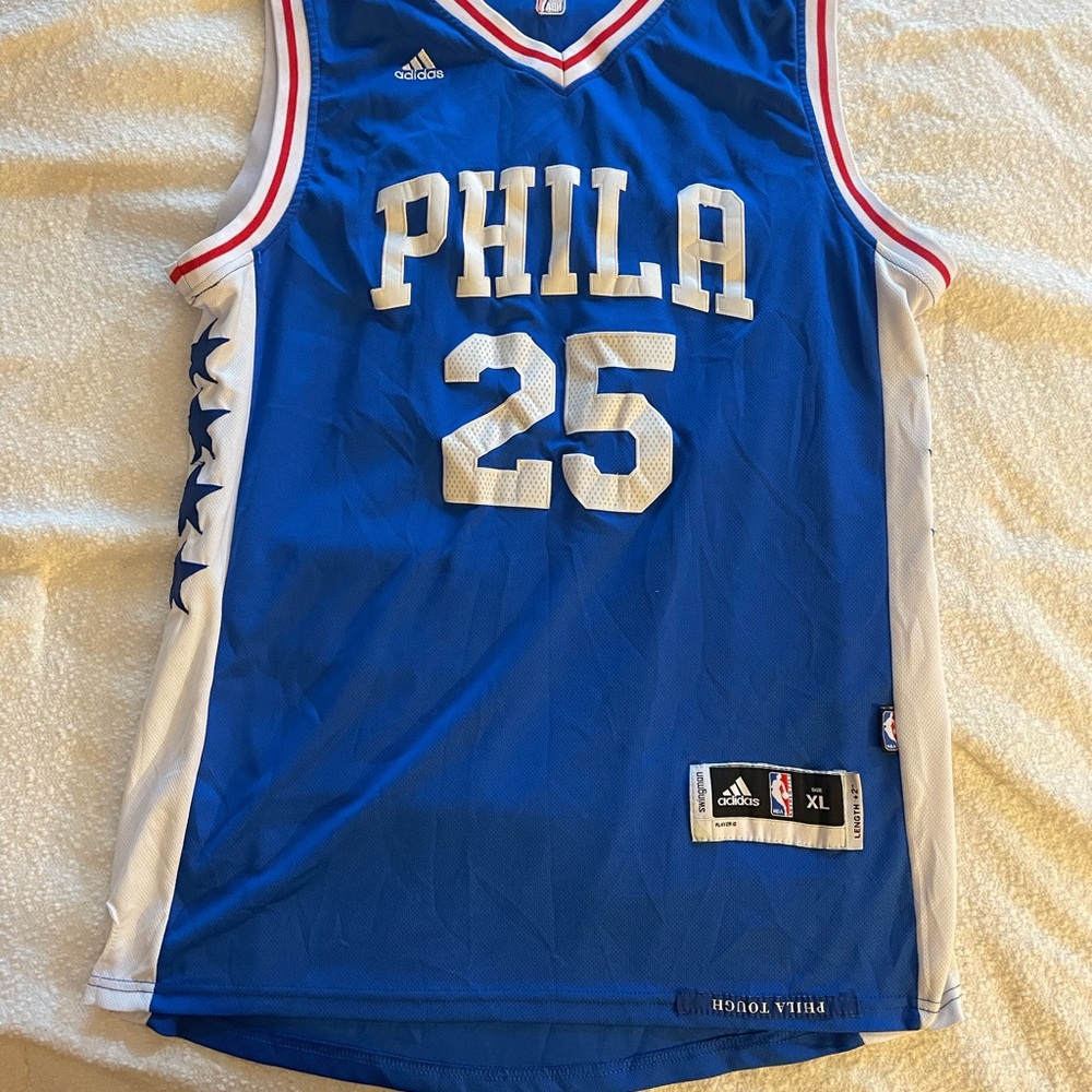 adidas Blue NBA Authentics Team Jersey Tag Detail